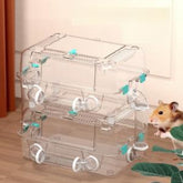 Modular Transparent Hamster Cage Set